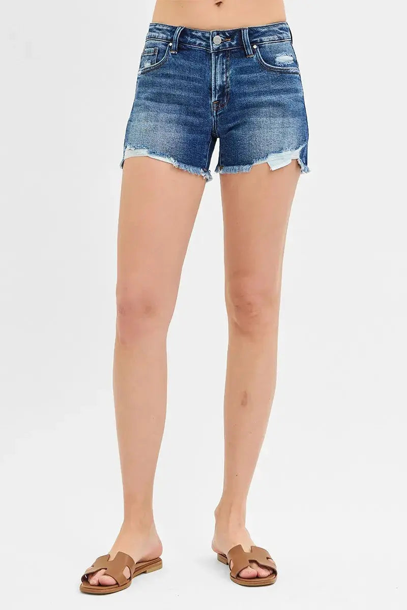 RISEN Denim Mid Rise Shorts  Style Ratio