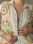 Printed Button Up Shirt and Shorts Set  Style Ratio