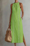 Sleeveless Side Slit Dress with Pockets  Style Ratio