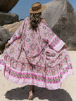 Printed Open Front Cover Up  Style Ratio