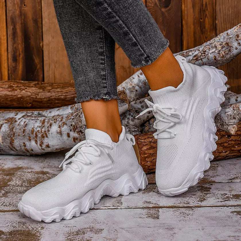 Round Toe Lace Up Athletic  Style Ratio