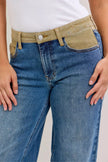 Judy Blue MR Column Straight Jeans with Corduroy Waist  Style Ratio