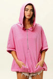 BiBi Vintage Washed Waffle Thermal Hoodie  Style Ratio