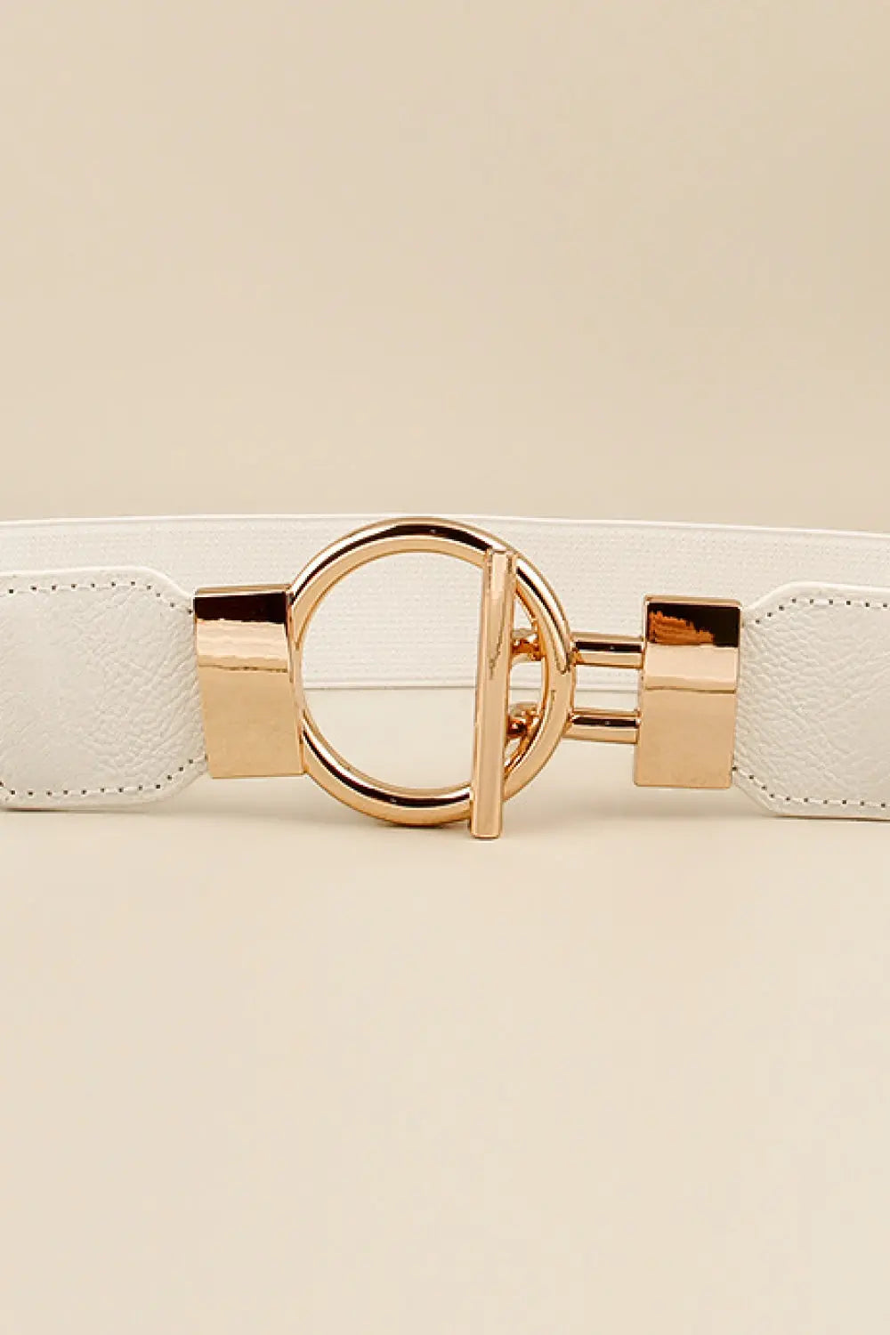Circle Shape Buckle Zinc Alloy Buckle PU Leather Belt  Style Ratio