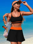 Scoop Neck Top and Skort Swim Set  Style Ratio