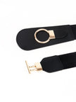 PU Elastic Wide Belt with Alloy Buckle  Style Ratio