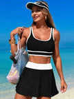 Scoop Neck Top and Skort Swim Set  Style Ratio