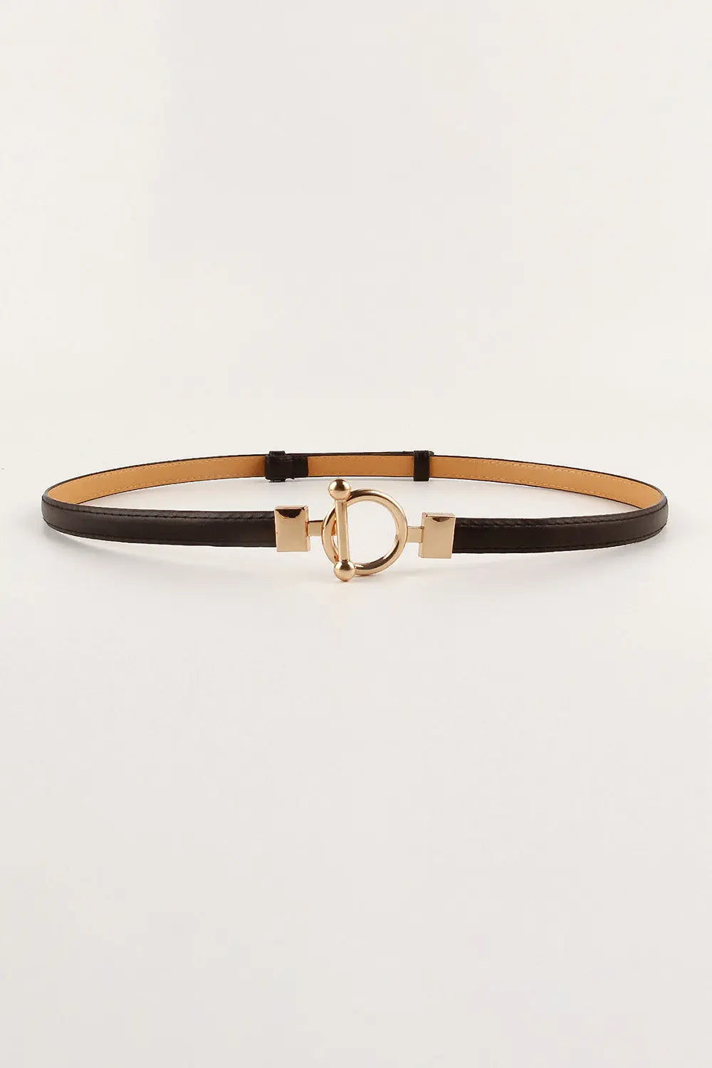 Toggle Buckle Skinny PU Belt  Style Ratio