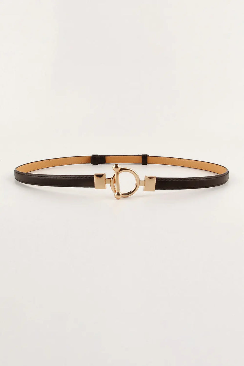 Toggle Buckle Skinny PU Belt  Style Ratio