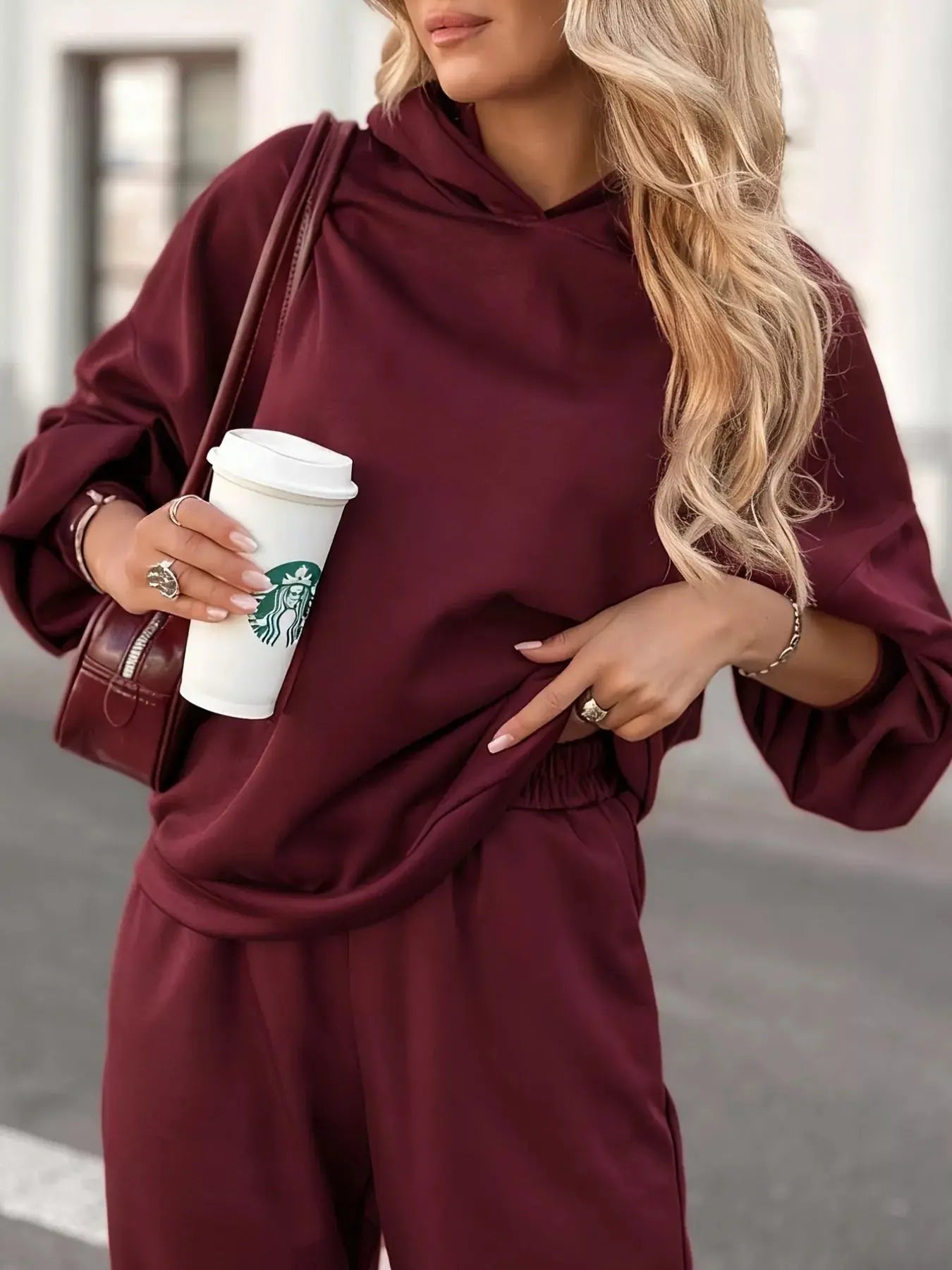 Casual Hoodie and Cropped Pants Set  Style Ratio