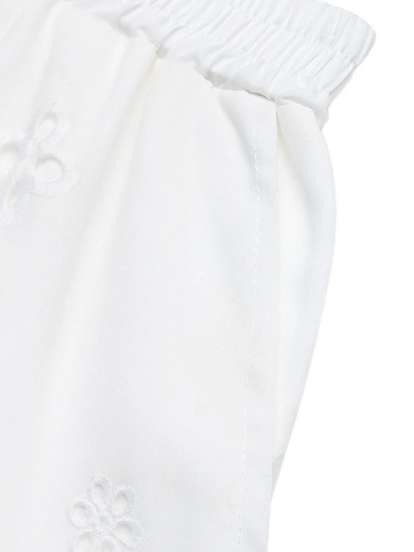 Embroidered Lace Hem Shorts  Style Ratio