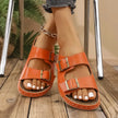 Double Buckle Platform Sandals  Style Ratio