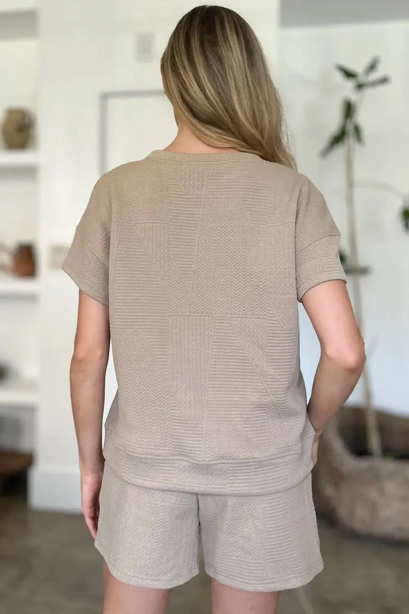 Double Take Short Sleeve Top and Shorts Set  Style Ratio