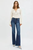 RISEN Full Size Tummy Control Mid Rise Flare Jeans  Style Ratio