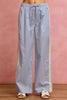 SO ME Wide Check  Pants With Side Lace Trim And Piping  Style Ratio