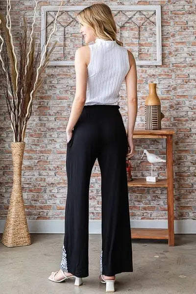 Heimish Damask Pattern Casual Pants  Style Ratio